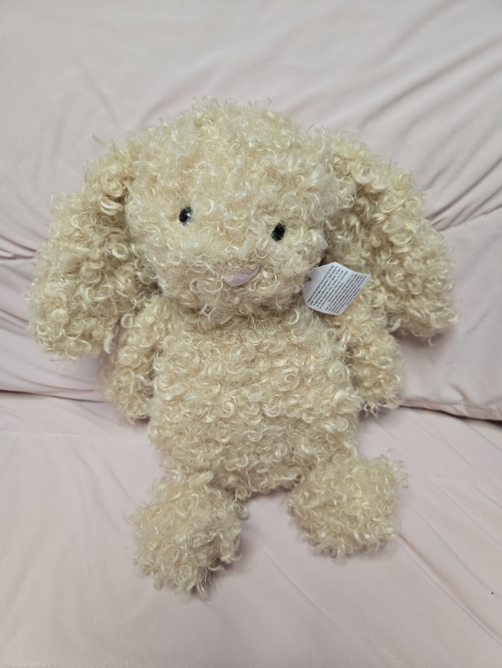 Jellycat Bashful Luxe Bunny Curly - Medium NWT Retired Rare - Picture 8 of 15